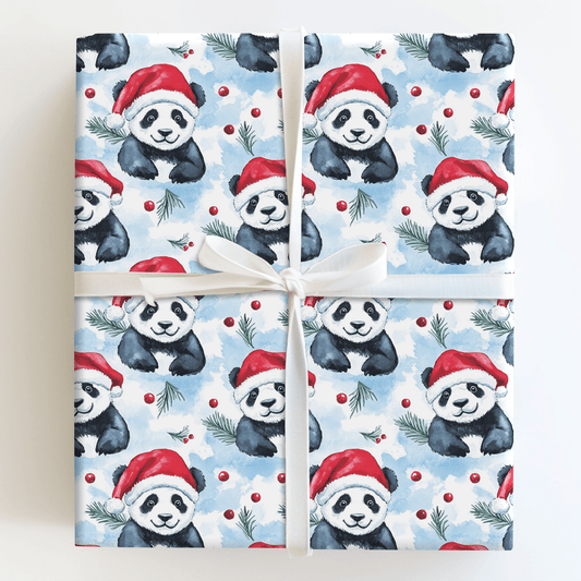 Pandas in the Snow - Wrapping Paper - Aspen & Arlo