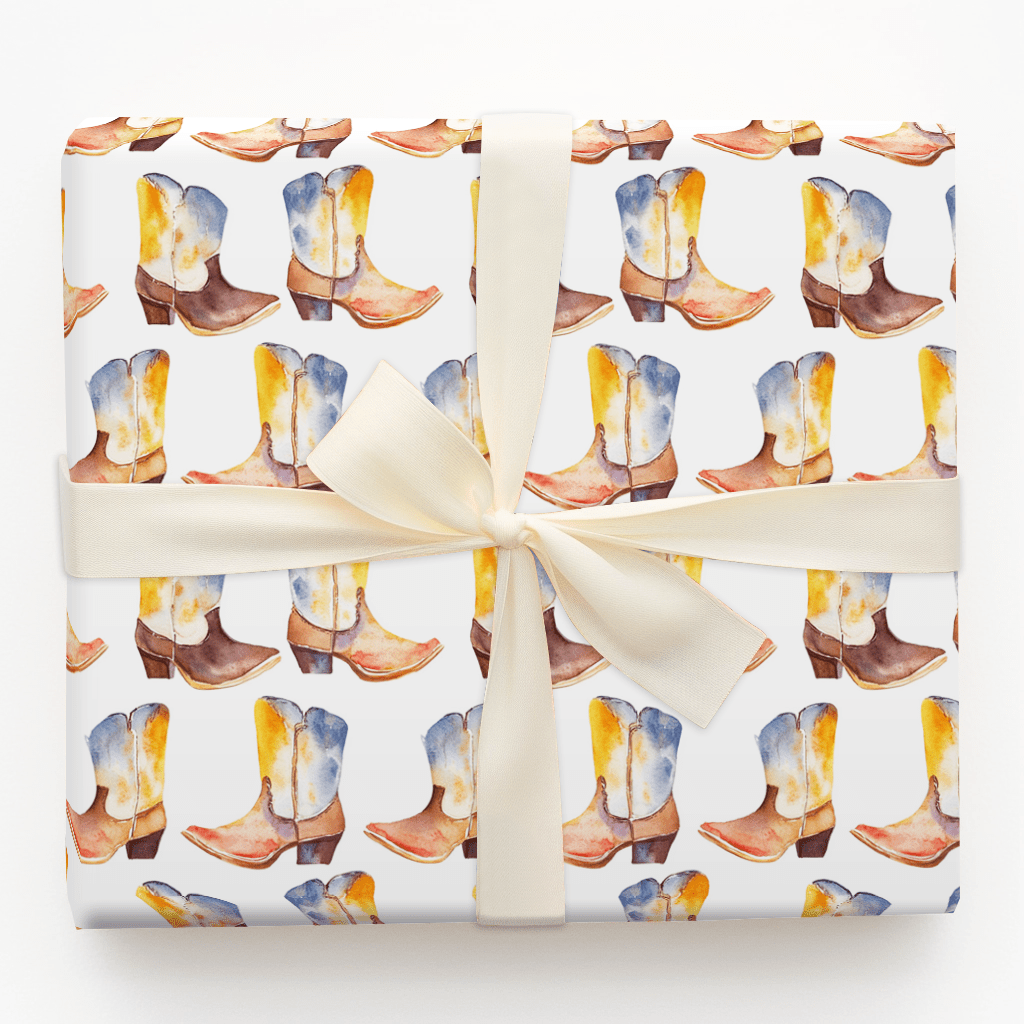 Showed Up in Boots - Wrapping Paper - Aspen & Arlo