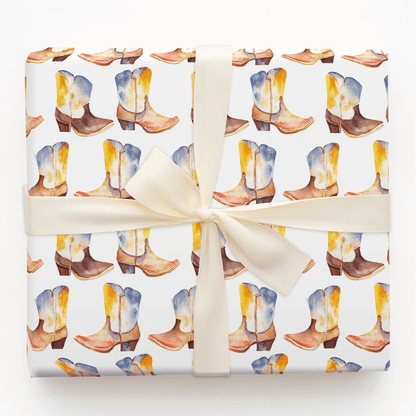 Showed Up in Boots - Wrapping Paper - Aspen & Arlo