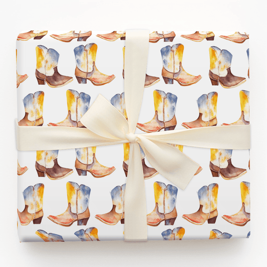 Showed Up in Boots - Wrapping Paper - Aspen & Arlo