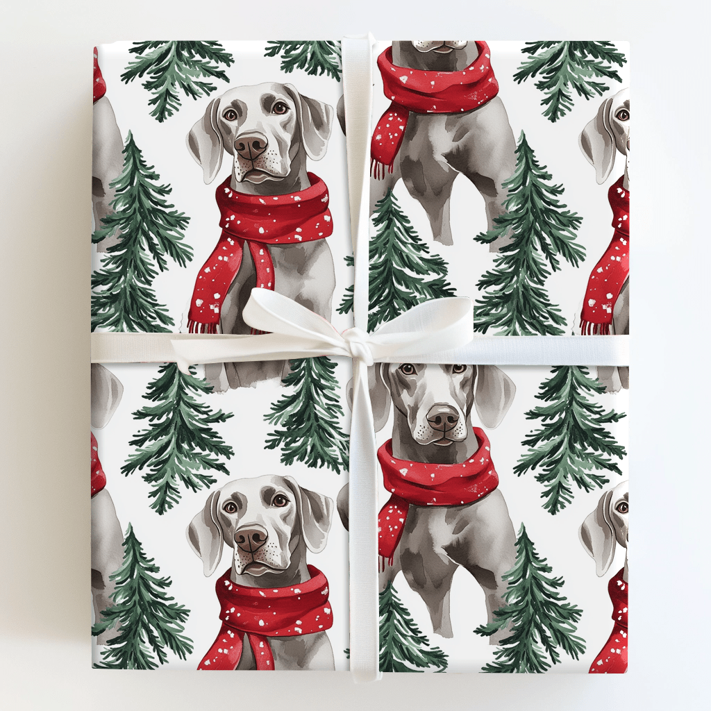 Snow Day for Weimaraners - Wrapping Paper - Aspen & Arlo