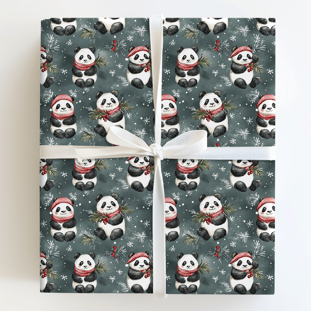 Cozy Panda - Wrapping Paper - Aspen & Arlo