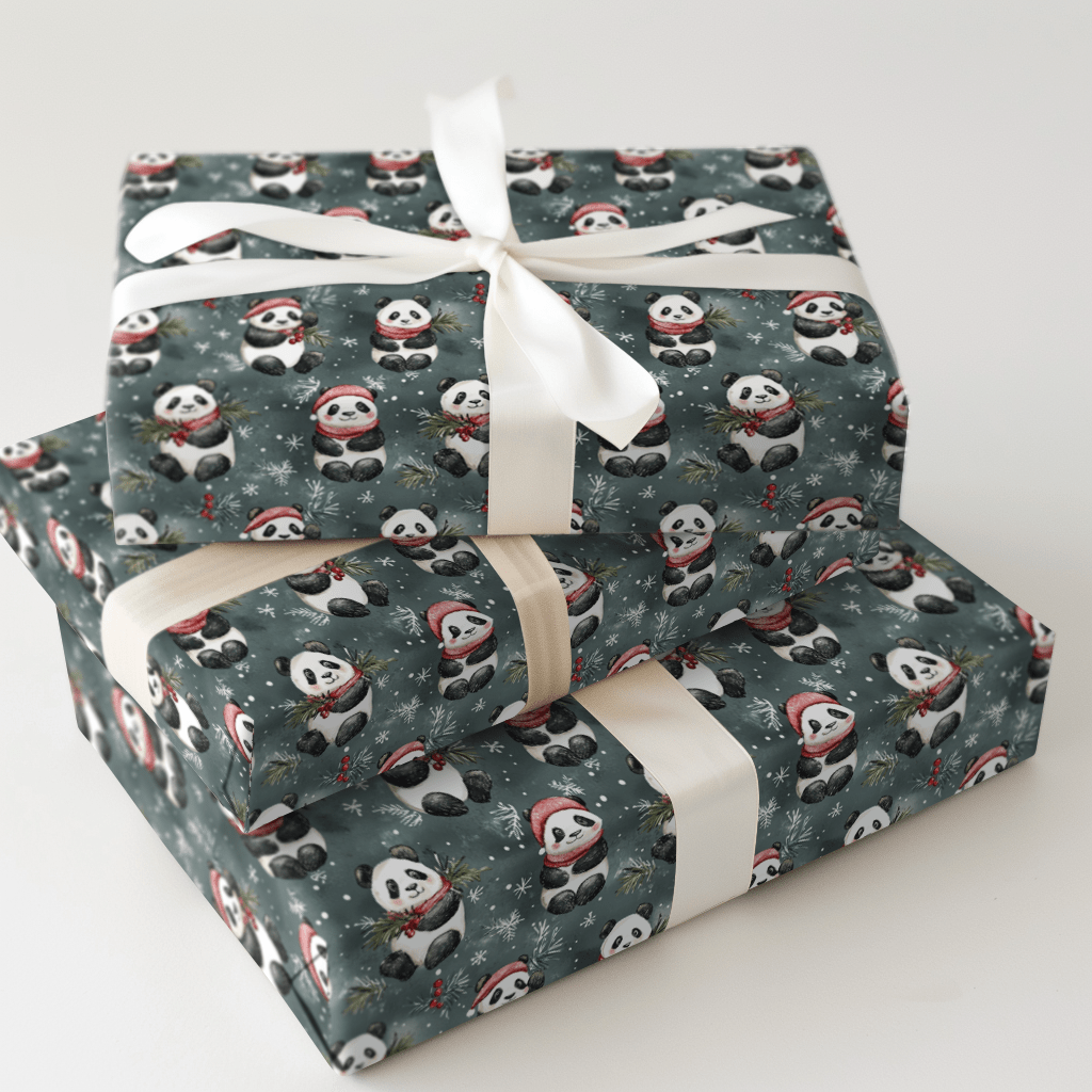Cozy Panda - Wrapping Paper - Aspen & Arlo