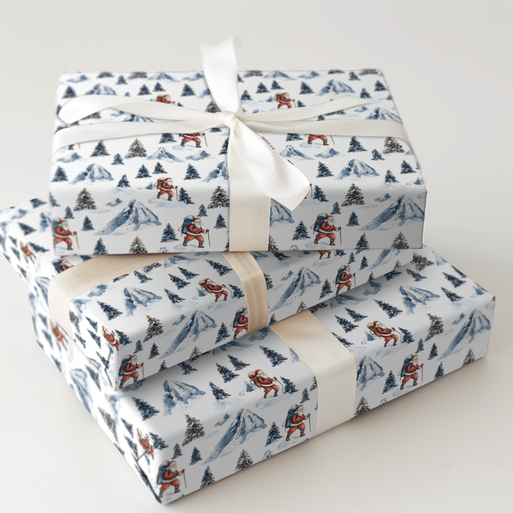 Santa Ridge Hike - Wrapping Paper - Aspen & Arlo