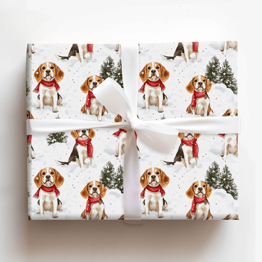 Snow Day for the Beagles - Wrapping Paper - Aspen & Arlo