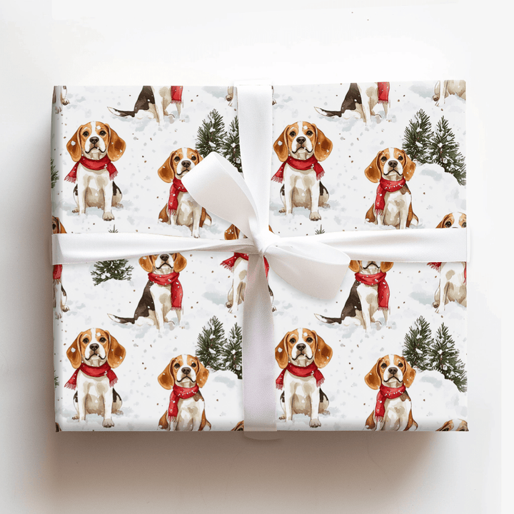 Snow Day for the Beagles - Wrapping Paper - Aspen & Arlo