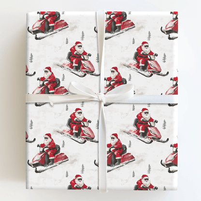 Santa's Speed - Wrapping Paper - Aspen & Arlo