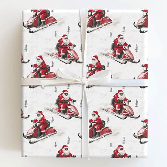 Santa's Speed - Wrapping Paper - Aspen & Arlo