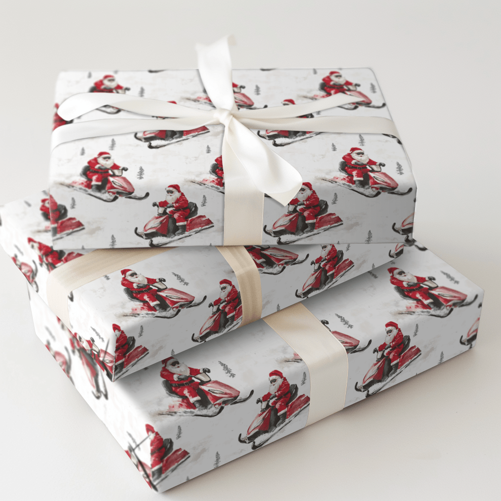Santa's Speed - Wrapping Paper - Aspen & Arlo