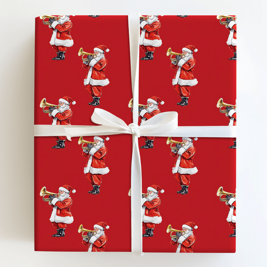 Ho Ho Horn Hits - Wrapping Paper - Aspen & Arlo