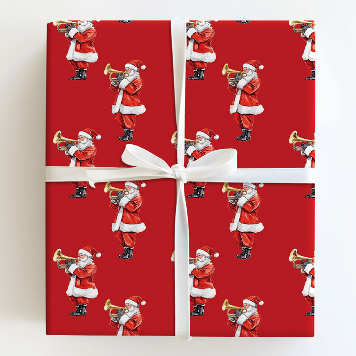 Ho Ho Horn Hits - Wrapping Paper - Aspen & Arlo