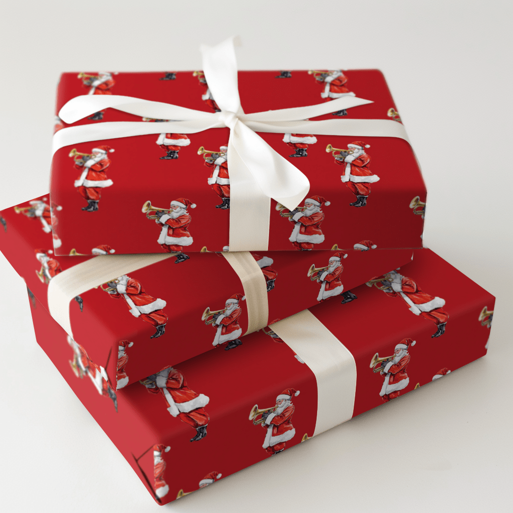 Ho Ho Horn Hits - Wrapping Paper - Aspen & Arlo