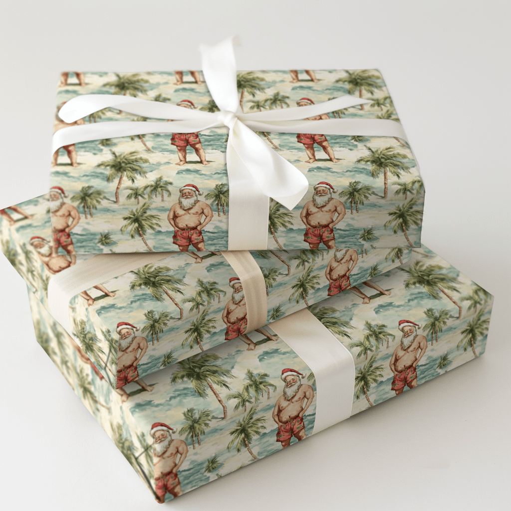 Sunny Santa - Wrapping Paper - Aspen & Arlo