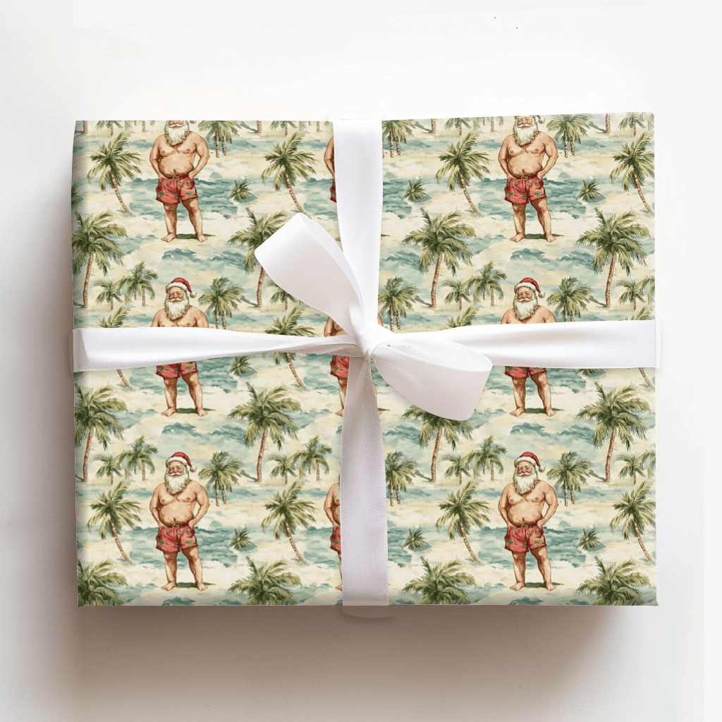 Sunny Santa - Wrapping Paper - Aspen & Arlo