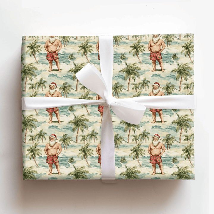 Sunny Santa - Wrapping Paper - Aspen & Arlo