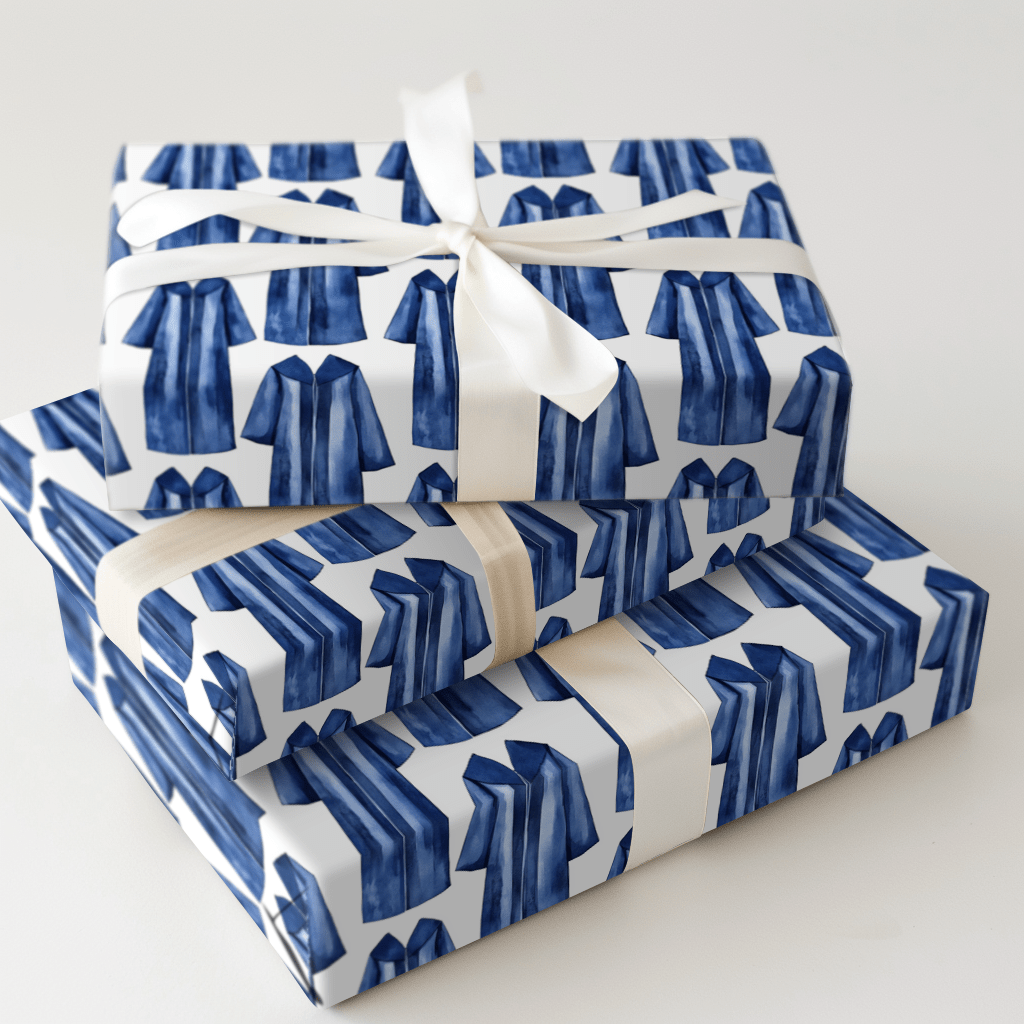 A Degree in Blue - Wrapping Paper - Aspen & Arlo