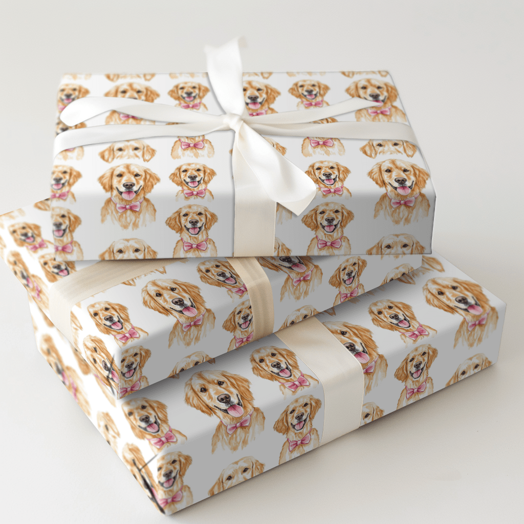 A Golden Big Sister - Wrapping Paper - Aspen & Arlo
