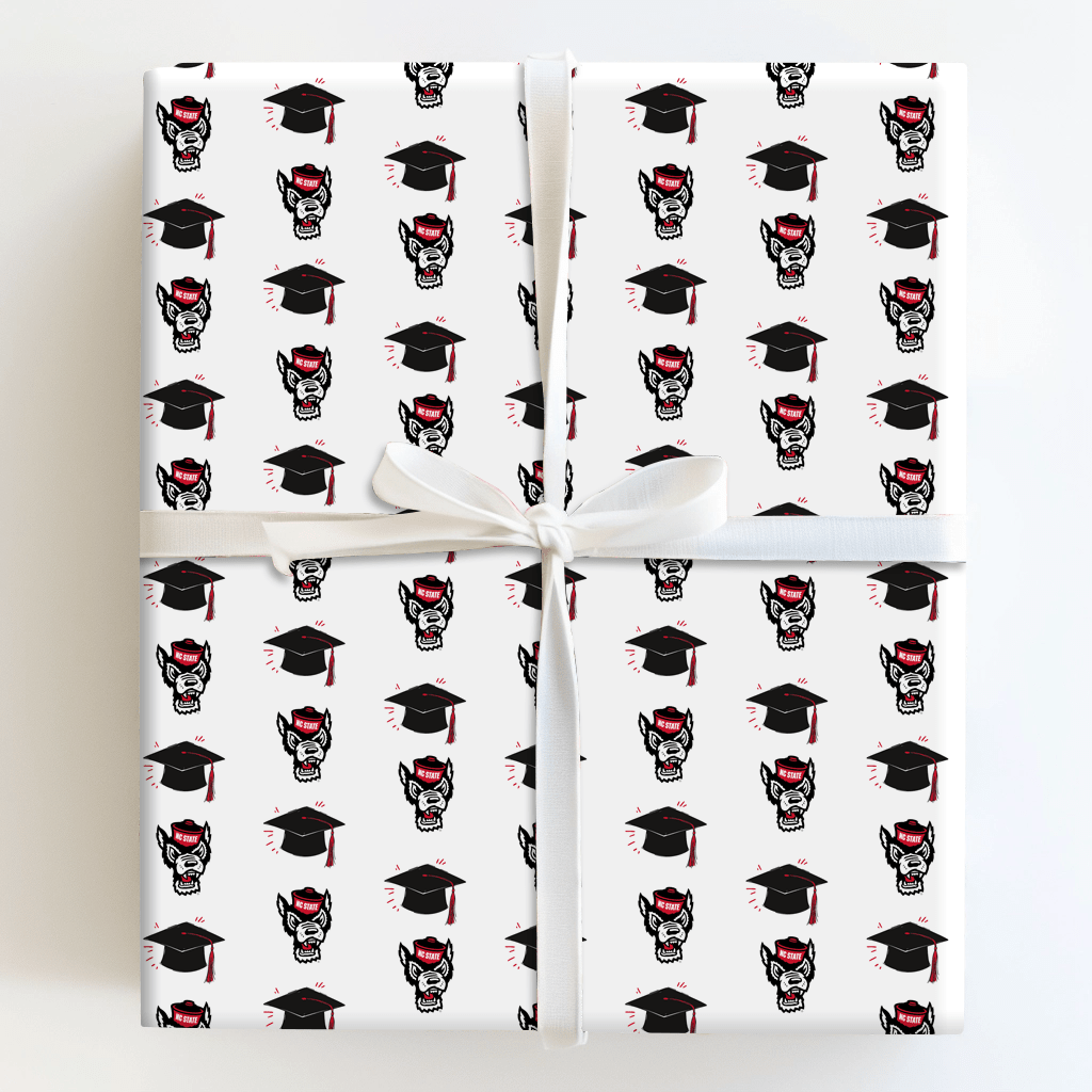 Hats Off to NC State Grad - Wrapping Paper - Aspen & Arlo