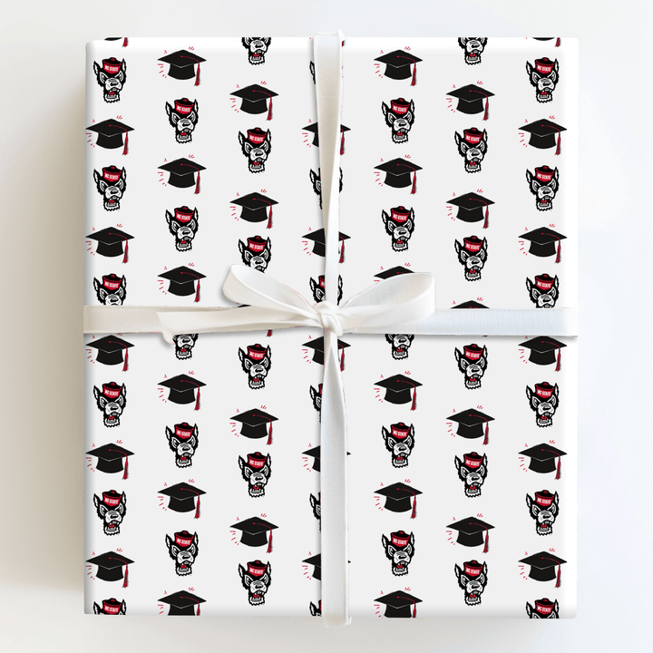 Hats Off to NC State Grad - Wrapping Paper - Aspen & Arlo