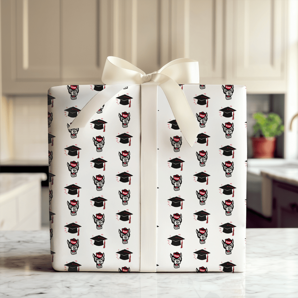 Hats Off to NC State Grad - Wrapping Paper - Aspen & Arlo