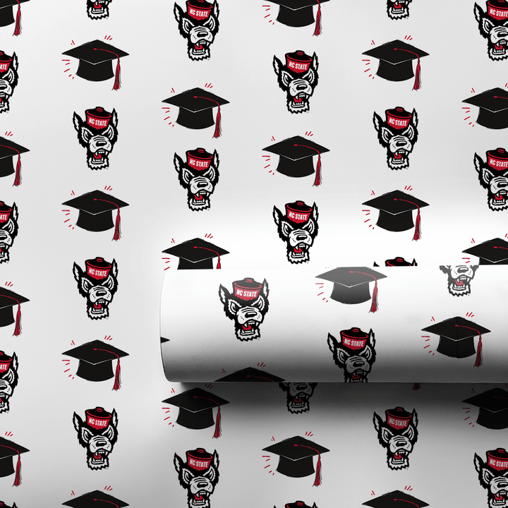 Hats Off to NC State Grad - Wrapping Paper - Aspen & Arlo