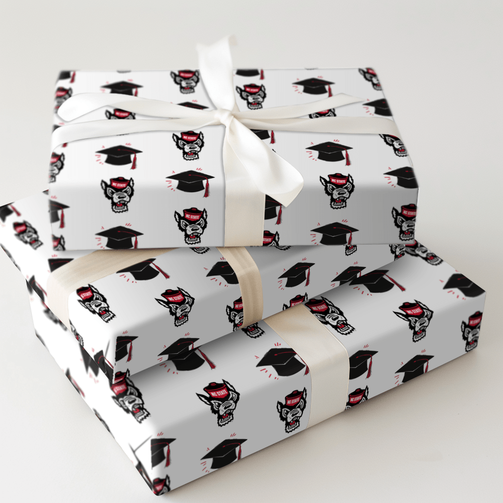 Hats Off to NC State Grad - Wrapping Paper - Aspen & Arlo