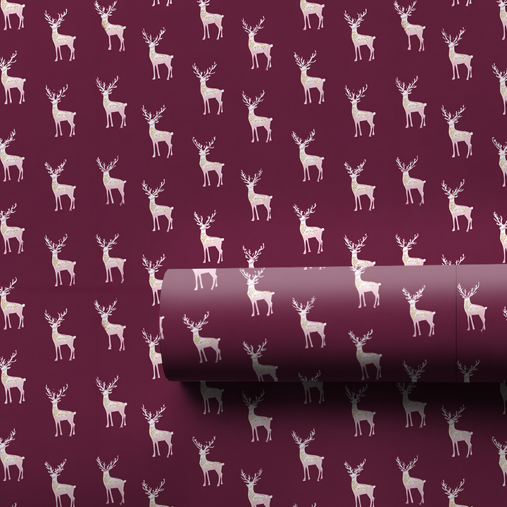Pastel and Merlot Reindeer