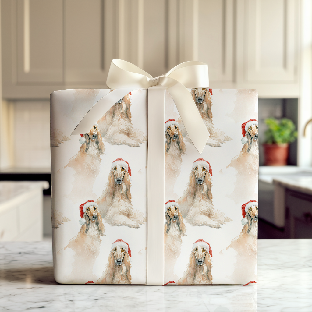 Afghan Hound Claus