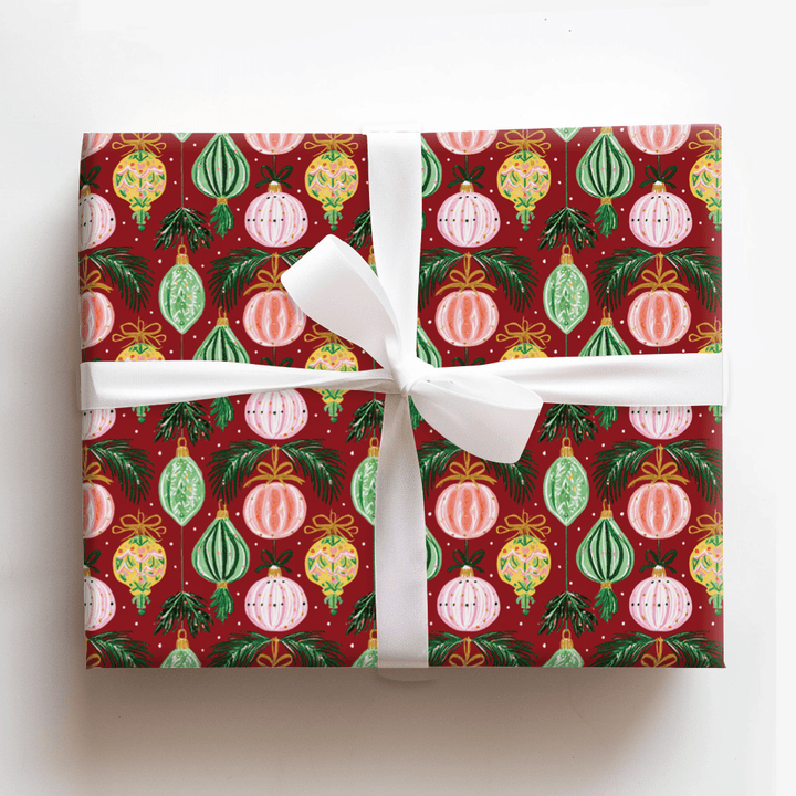 Cranberry Bauble Baugh - Wrapping Paper - Aspen & Arlo