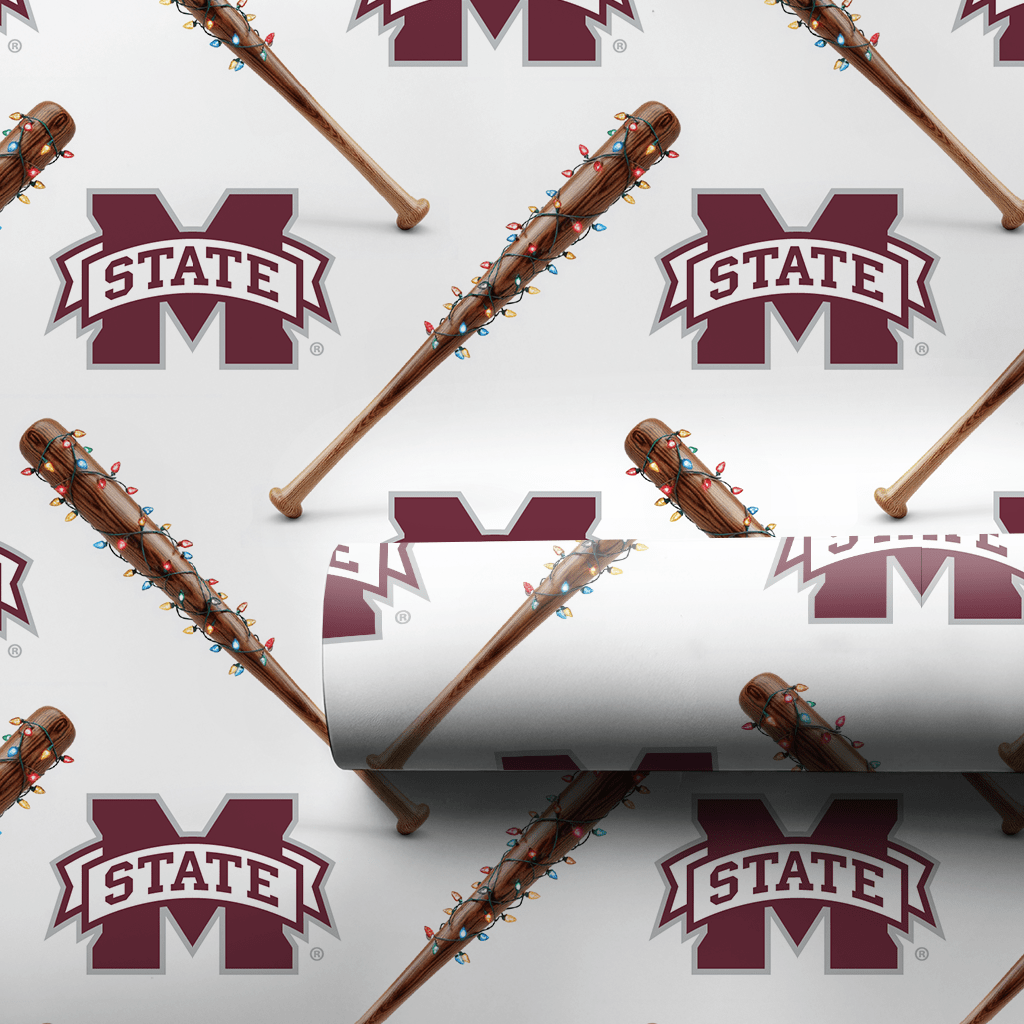 Jingle Ballpark Bulldogs - Wrapping Paper - Aspen & Arlo