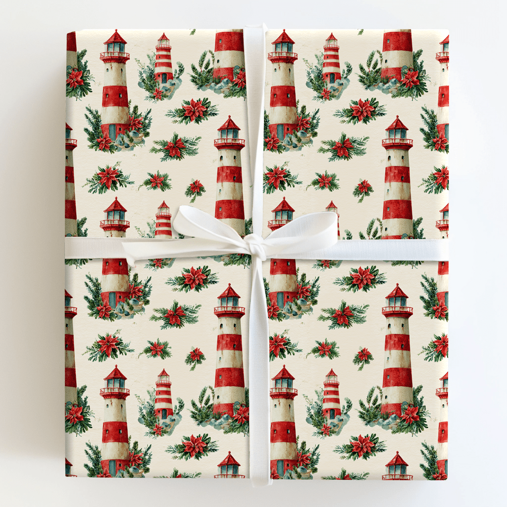 Lighthouse Vintage - Wrapping Paper - Aspen & Arlo