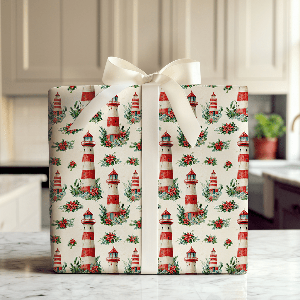 Lighthouse Vintage - Wrapping Paper - Aspen & Arlo