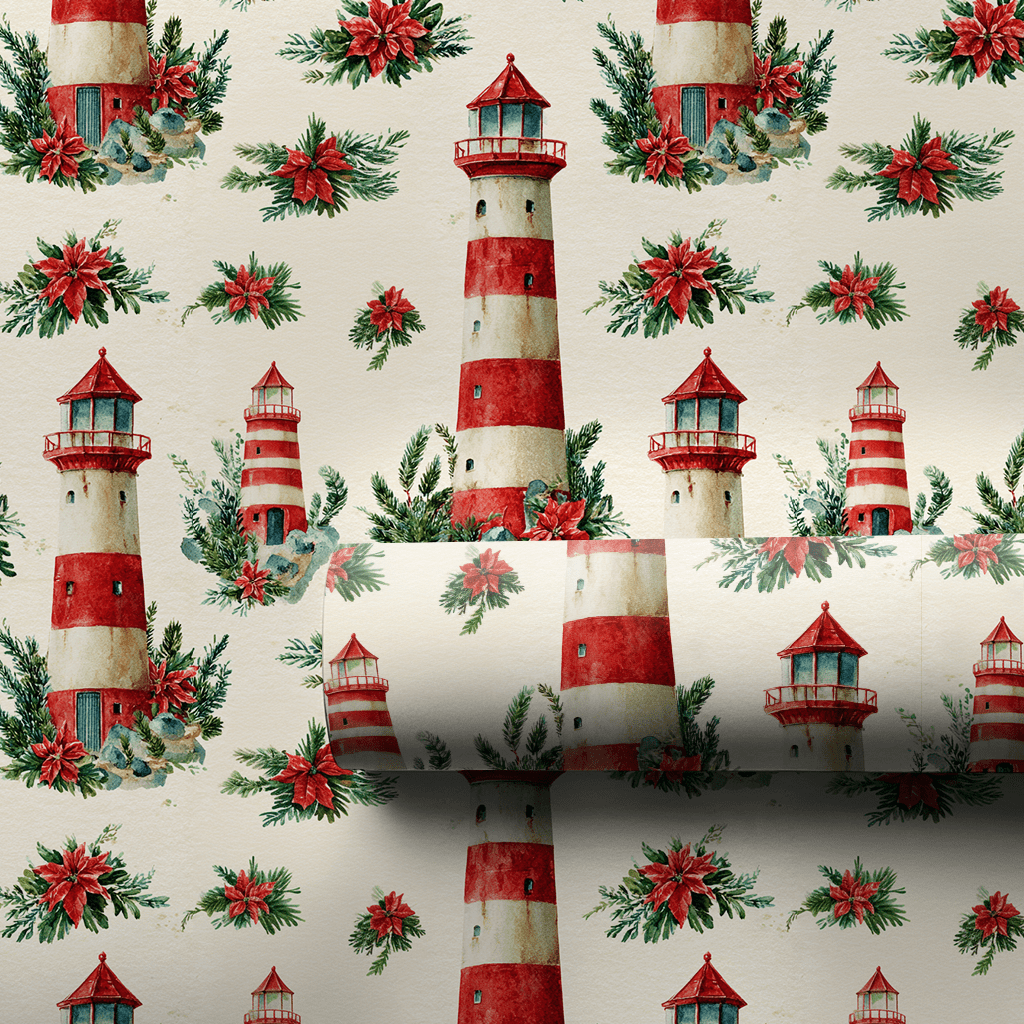 Lighthouse Vintage - Wrapping Paper - Aspen & Arlo