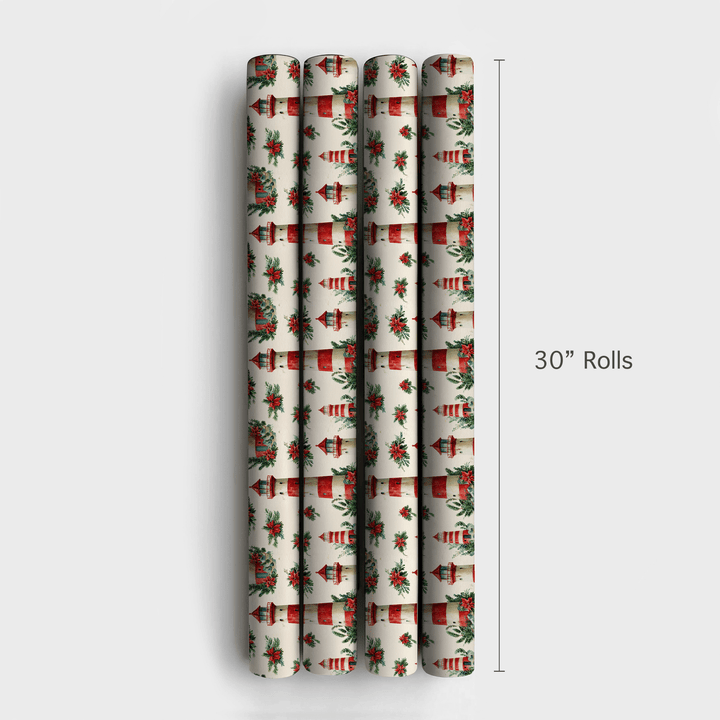 Lighthouse Vintage - Wrapping Paper - Aspen & Arlo