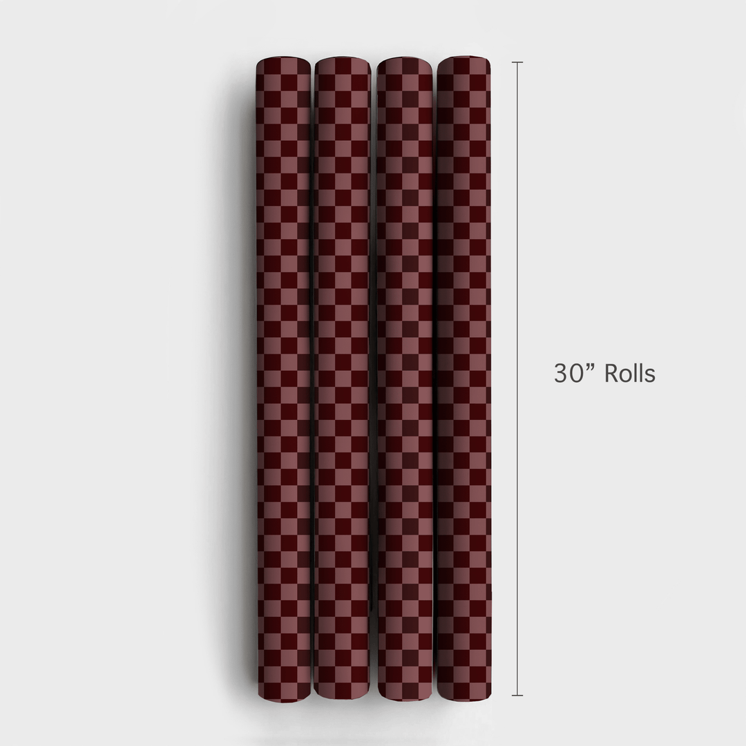 Cranberry Check - Wrapping Paper - Aspen & Arlo