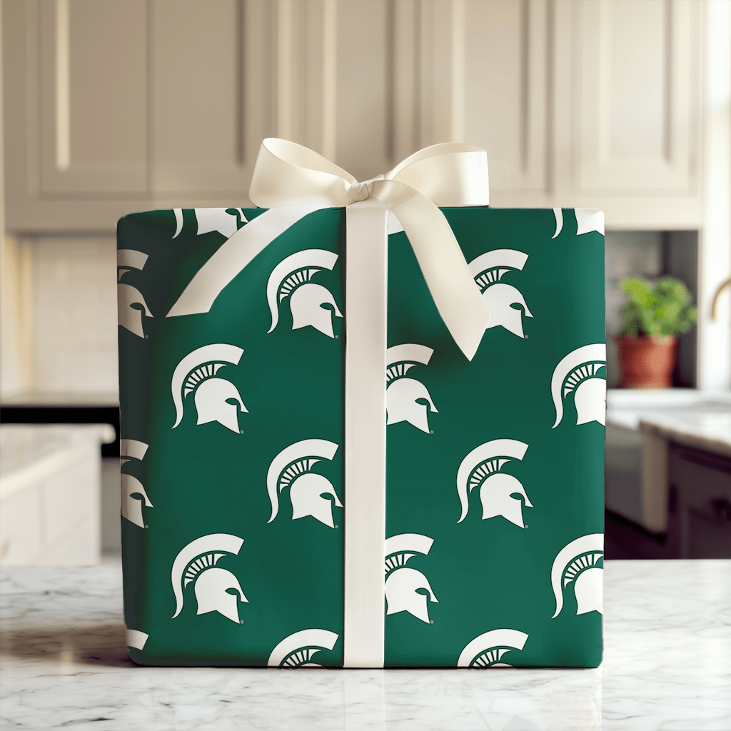 Green & White Crest - Wrapping Paper - Aspen & Arlo