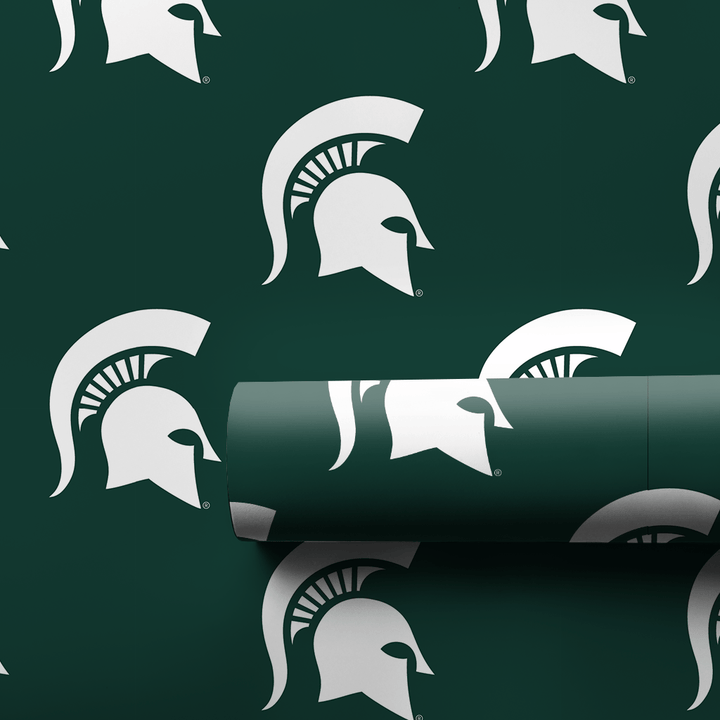 Green & White Crest - Wrapping Paper - Aspen & Arlo