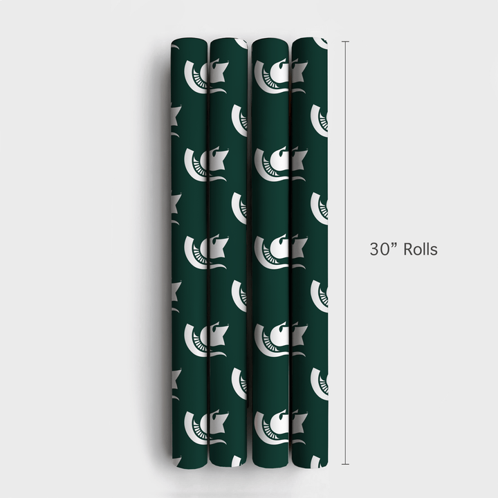 Green & White Crest - Wrapping Paper - Aspen & Arlo