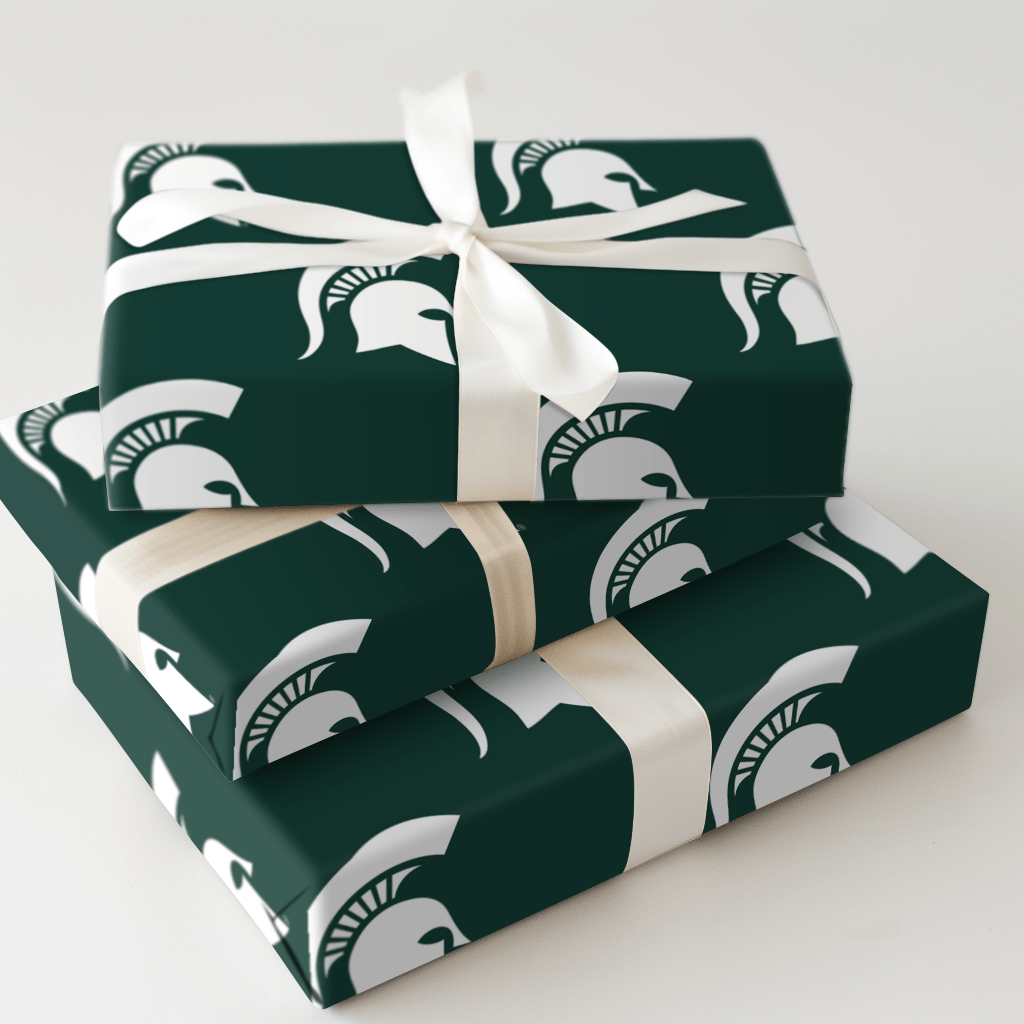 Green & White Crest - Wrapping Paper - Aspen & Arlo