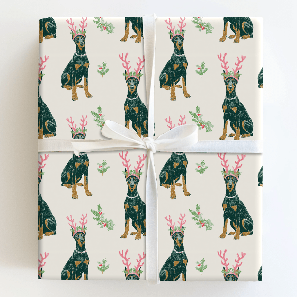 Dashing Dobermans - Wrapping Paper - Aspen & Arlo