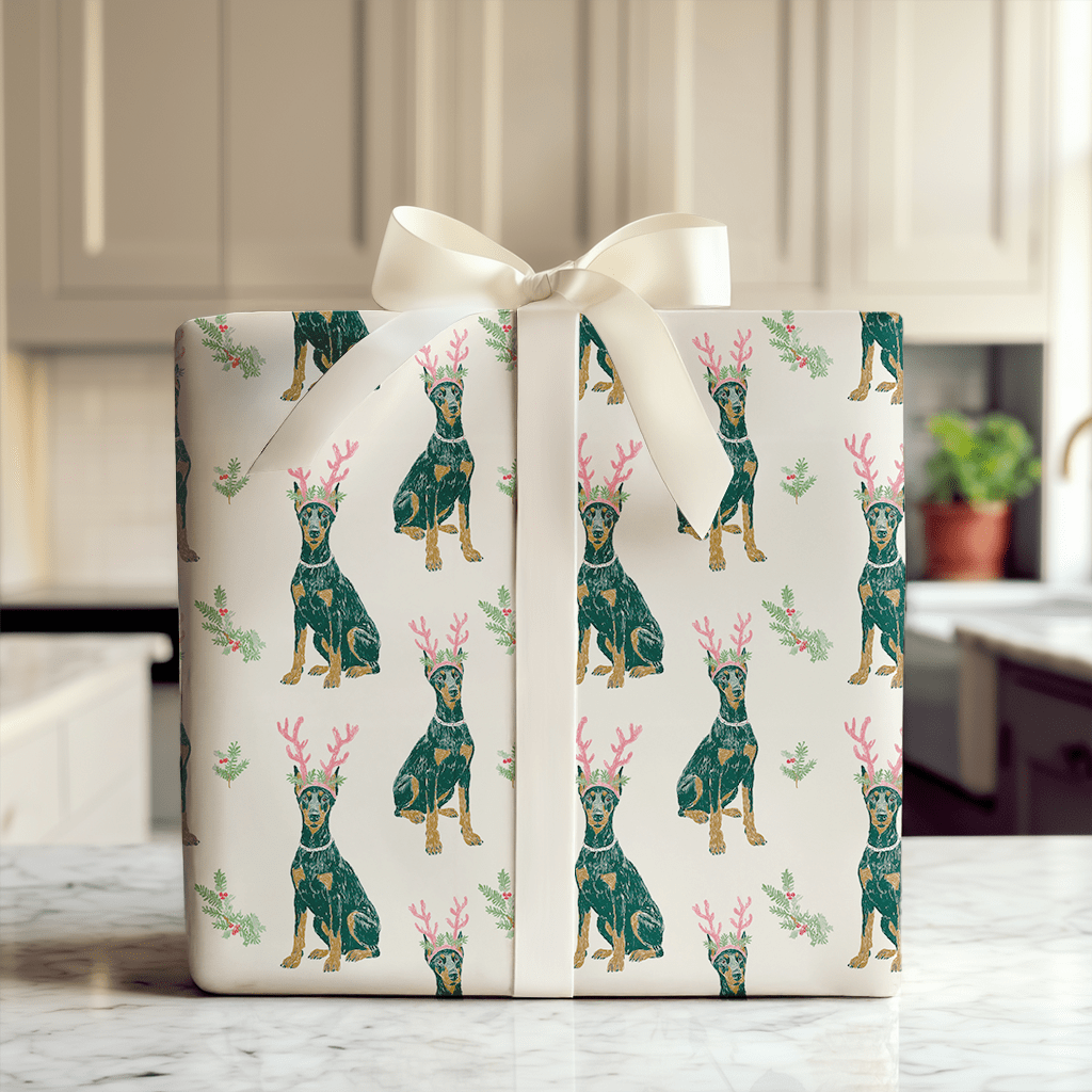 Dashing Dobermans - Wrapping Paper - Aspen & Arlo