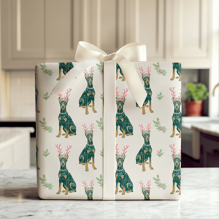 Dashing Dobermans - Wrapping Paper - Aspen & Arlo