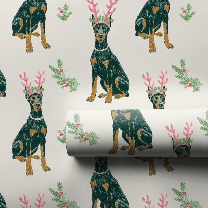 Dashing Dobermans - Wrapping Paper - Aspen & Arlo