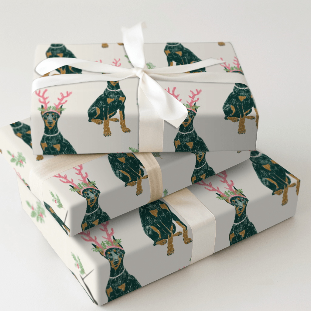 Dashing Dobermans - Wrapping Paper - Aspen & Arlo