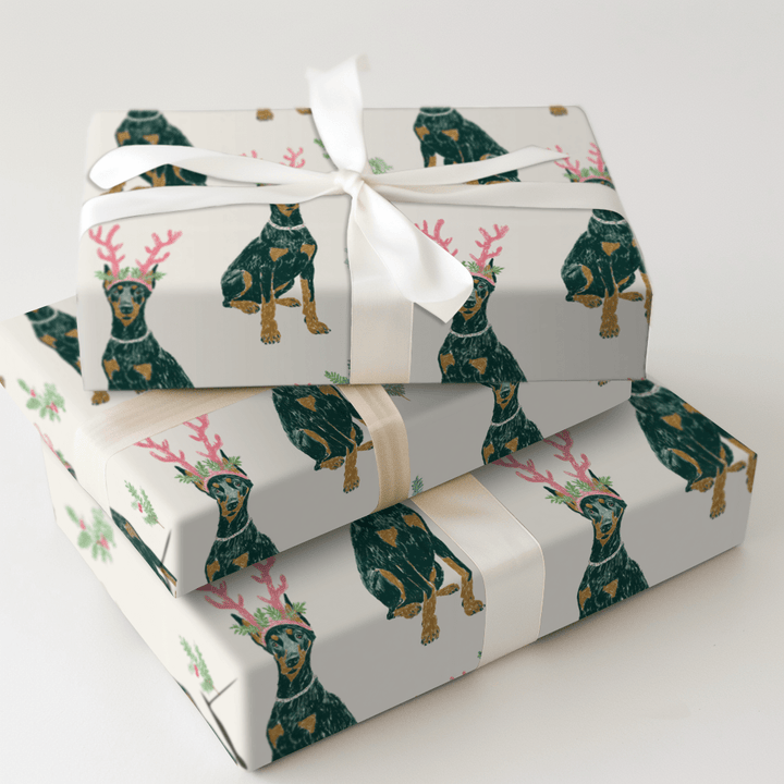 Dashing Dobermans - Wrapping Paper - Aspen & Arlo