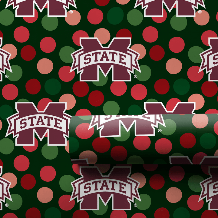 Mississippi State Christmas Dots - Wrapping Paper - Aspen & Arlo
