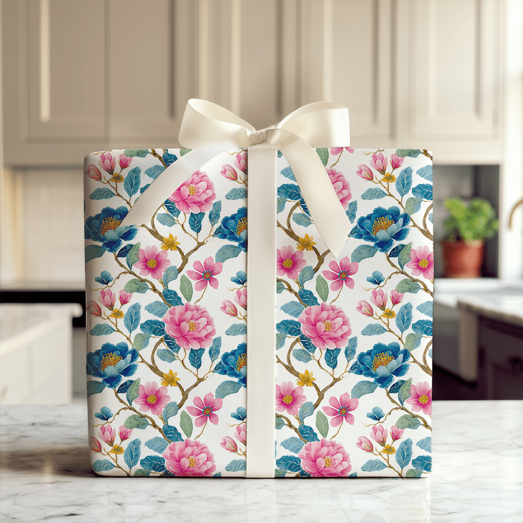 Tea With Bloom - Wrapping Paper - Aspen & Arlo