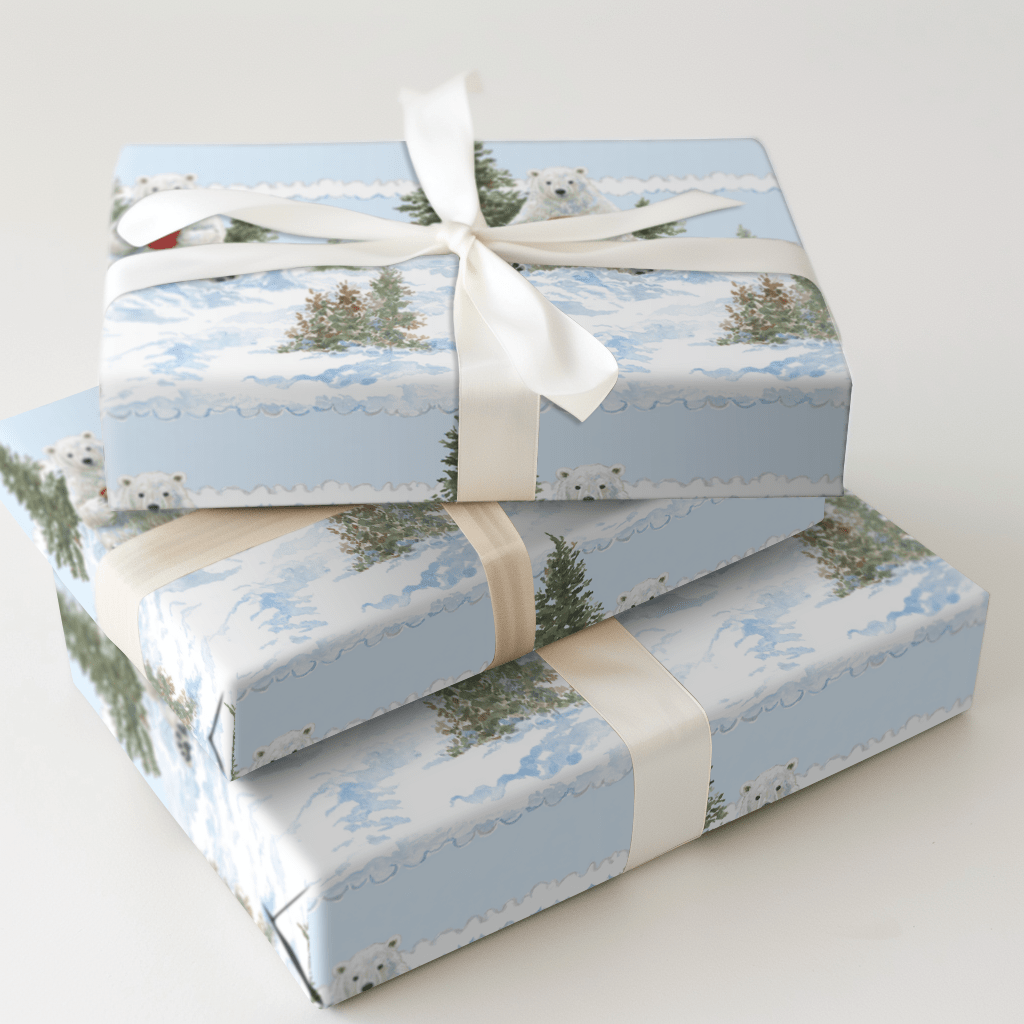 Polar Bear Lodge - Wrapping Paper - Aspen & Arlo