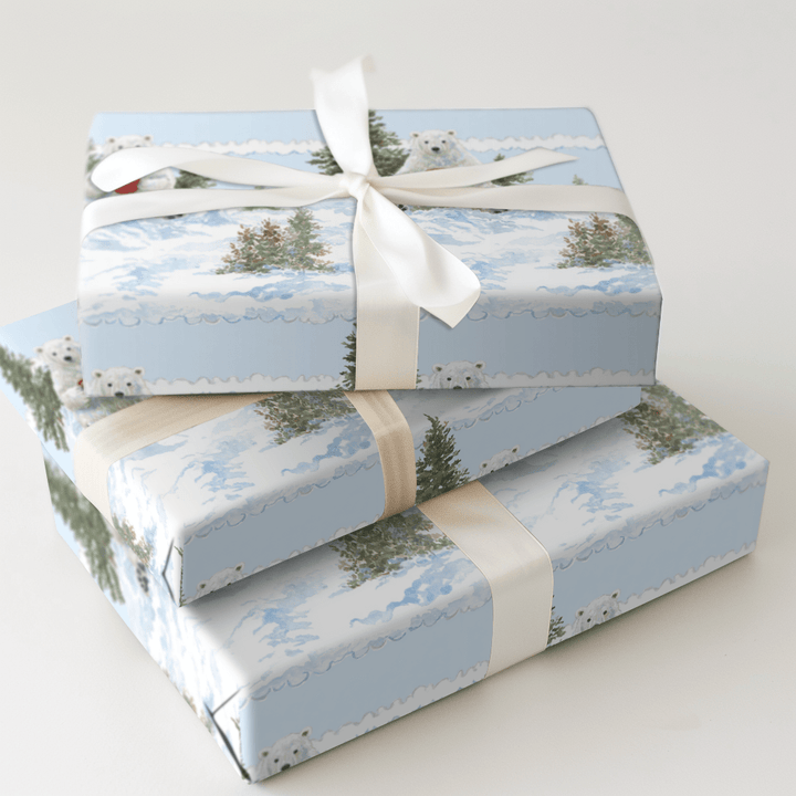 Polar Bear Lodge - Wrapping Paper - Aspen & Arlo