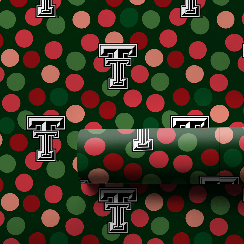 Texas Tech Christmas Dots - Wrapping Paper - Aspen & Arlo